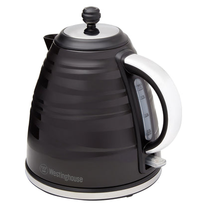 Westinghouse Kettle and Toaster Pack Black Striped 1.7L Kettle, 2 Slice Toaster-#product_category#- Distributed by:  under license