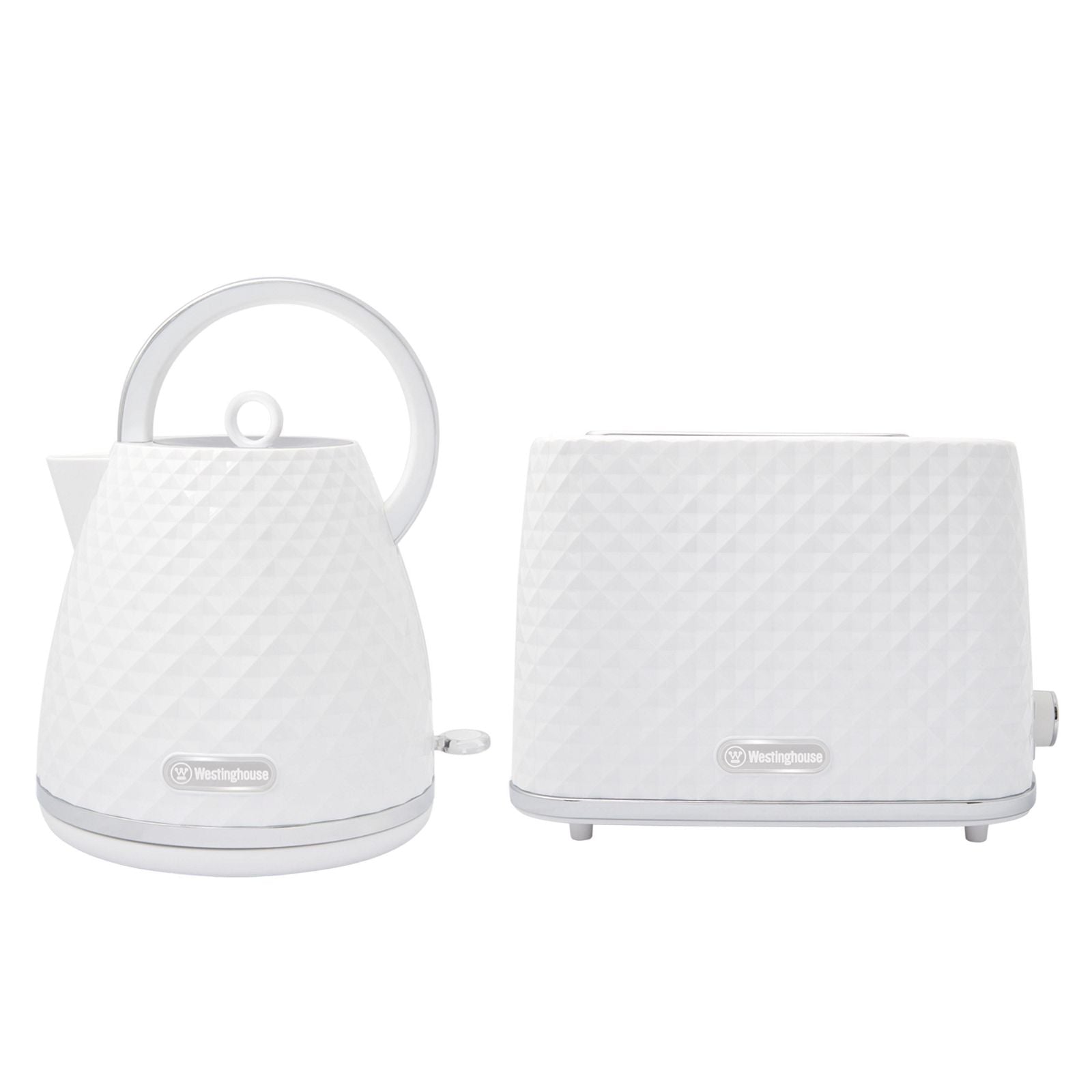 Westinghouse Kettle and Toaster Pack White Diamond 1.7L Kettle, 2 Slice Toaster -  -  