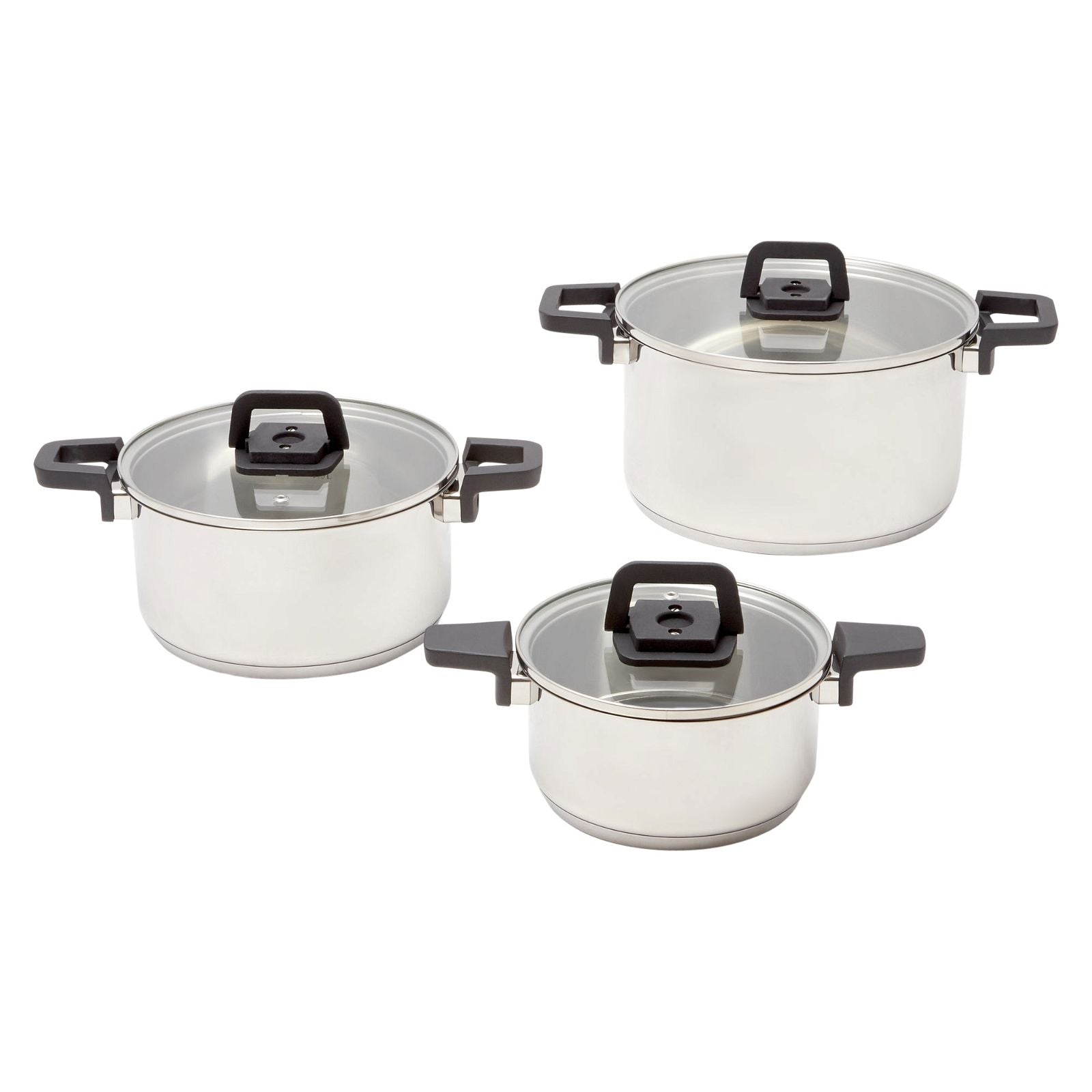 Westinghouse Pot and Pan Set 3 Piece Stainless Steel Nesting -  -  