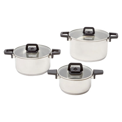 Westinghouse Pot and Pan Set 3 Piece Stainless Steel Nesting -  -  
