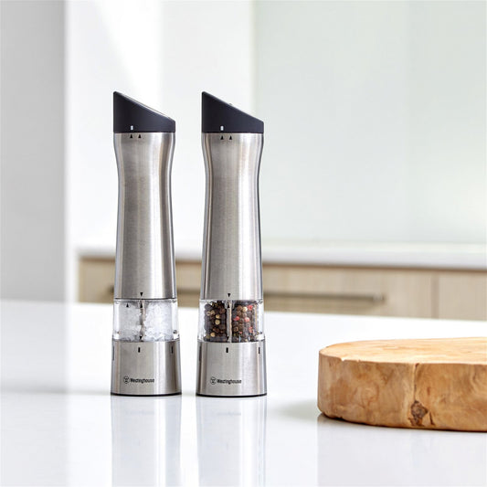 Westinghouse Salt and Pepper Mill Pair Electric Stainless Steel Deluxe -  -  