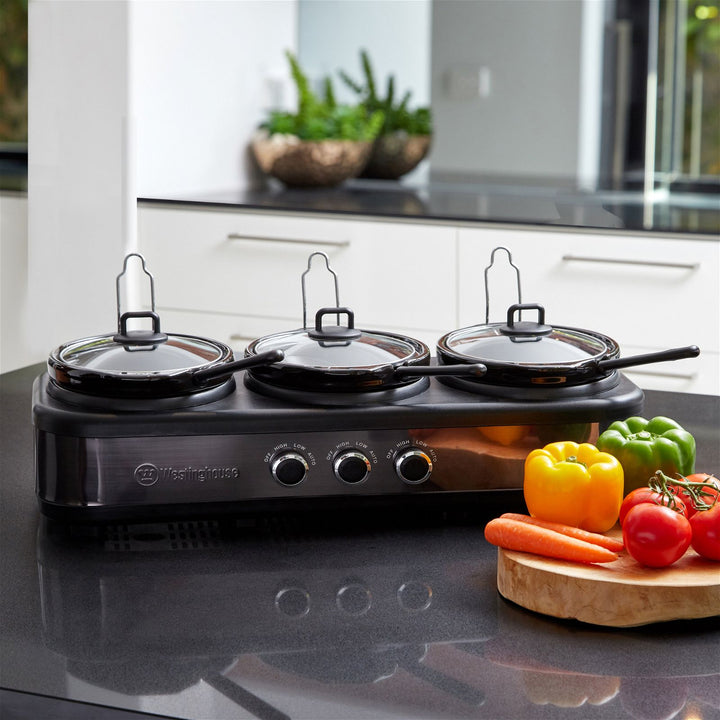 Westinghouse Slow Cooker 3 x 2.5L Ceramic Pots Auto Function -  -  